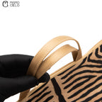 Zebra Pony Hair Top Handle Tote