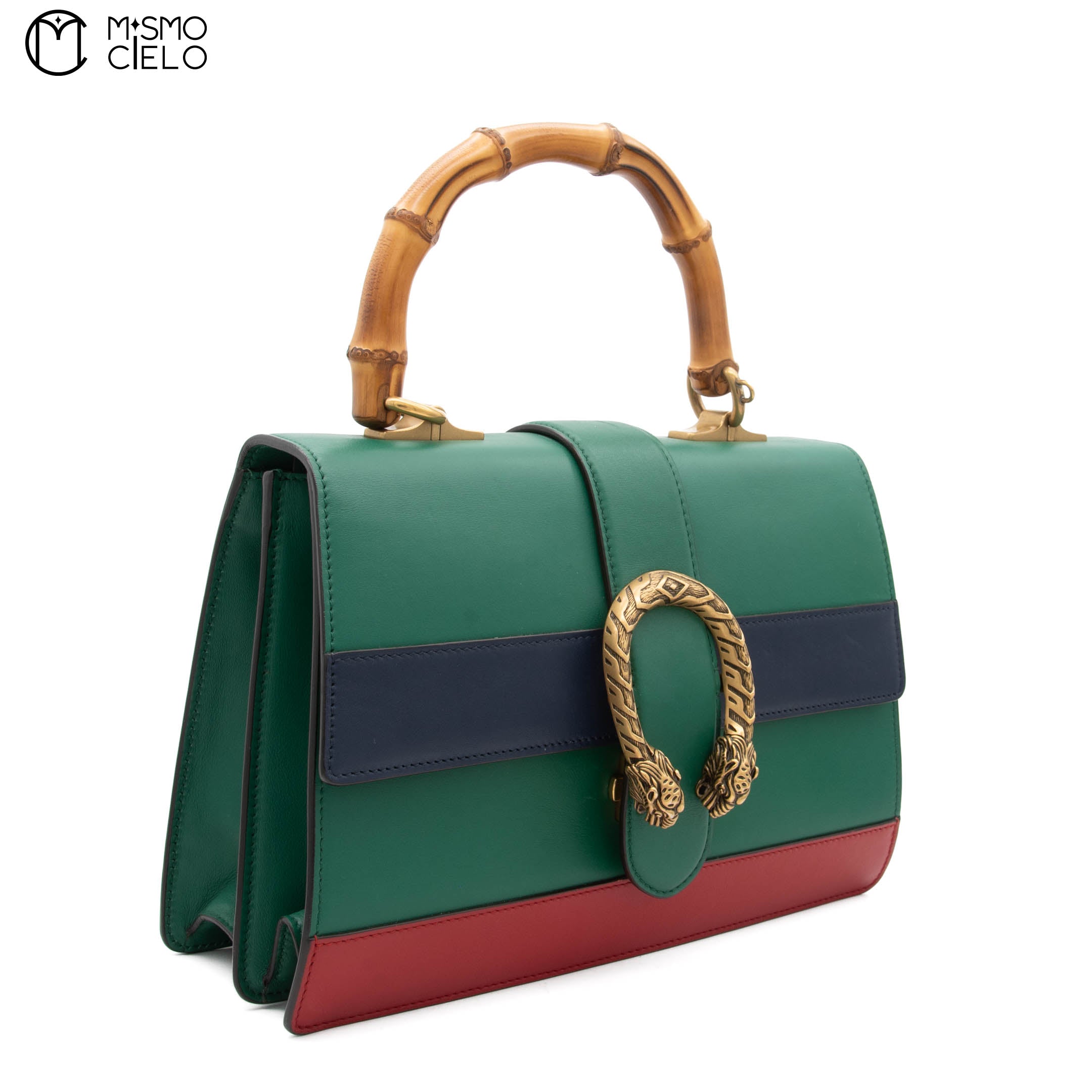 GUCCI Dionysus Handbag Green Leather