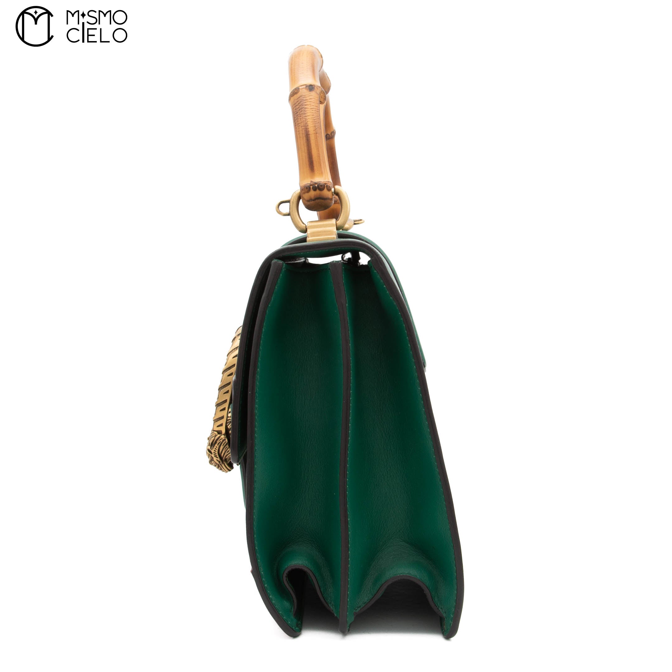 GUCCI Dionysus Handbag Green Leather
