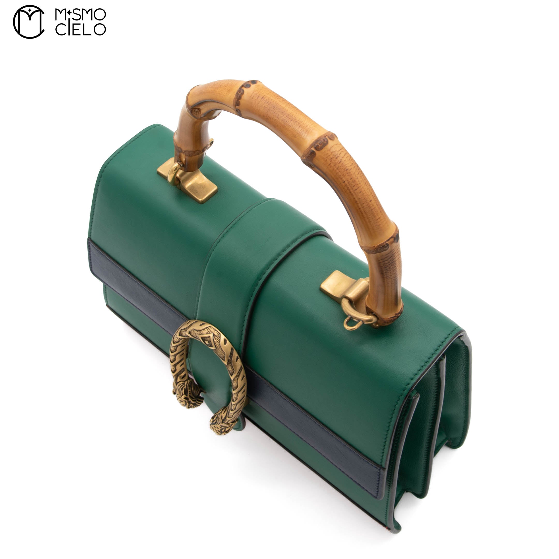 GUCCI Dionysus Handbag Green Leather