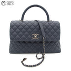 Coco Caviar Skin Handle 2 Way Shoulder Handbag