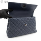 Coco Caviar Skin Handle 2 Way Shoulder Handbag