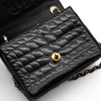 Crocodile Turn Lock Chain Shoulder Bag