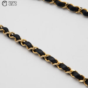 Crocodile Turn Lock Chain Shoulder Bag