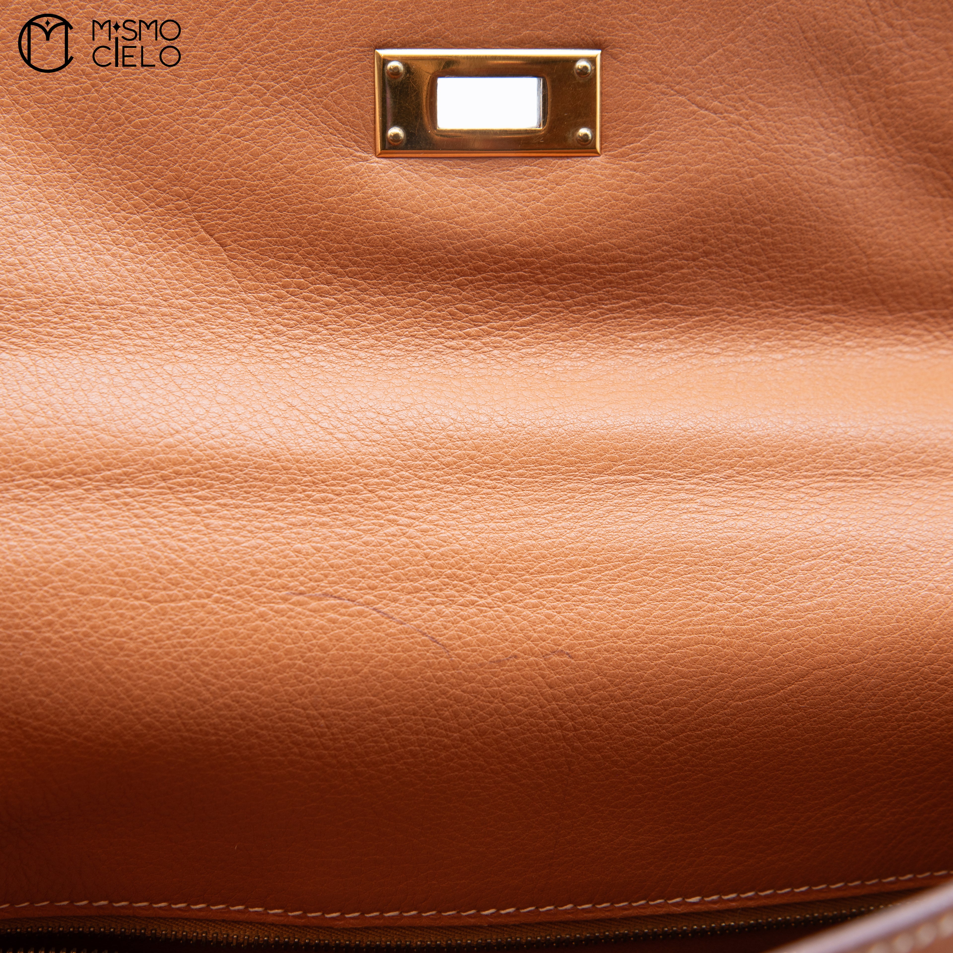 Authenticated Kelly 35 Brown 2 Way Shoulder Bag