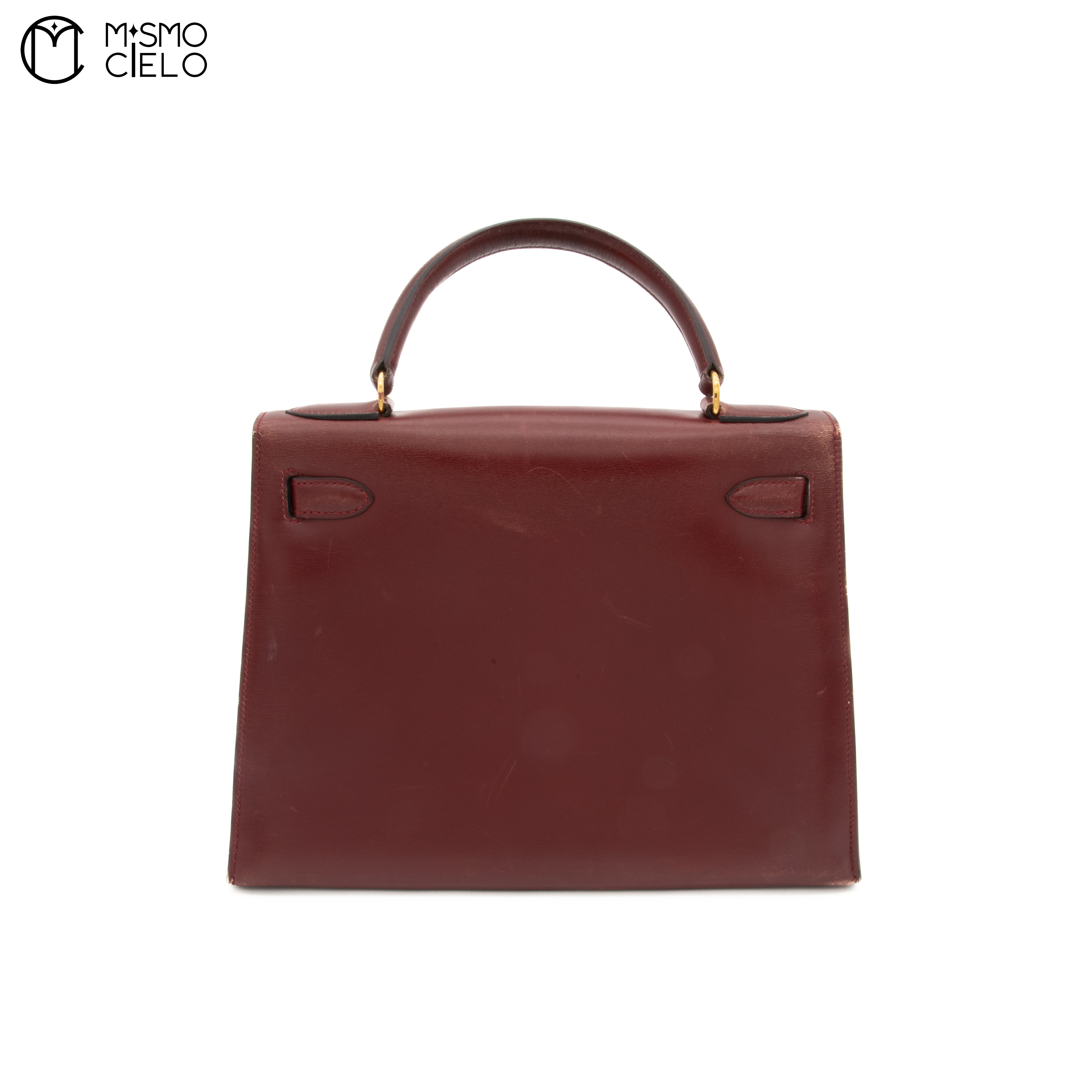 Kelly 28 Box Calf Rouge Ash