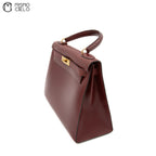 Kelly 28 Box Calf Rouge Ash