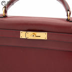 Kelly 28 Box Calf Rouge Ash