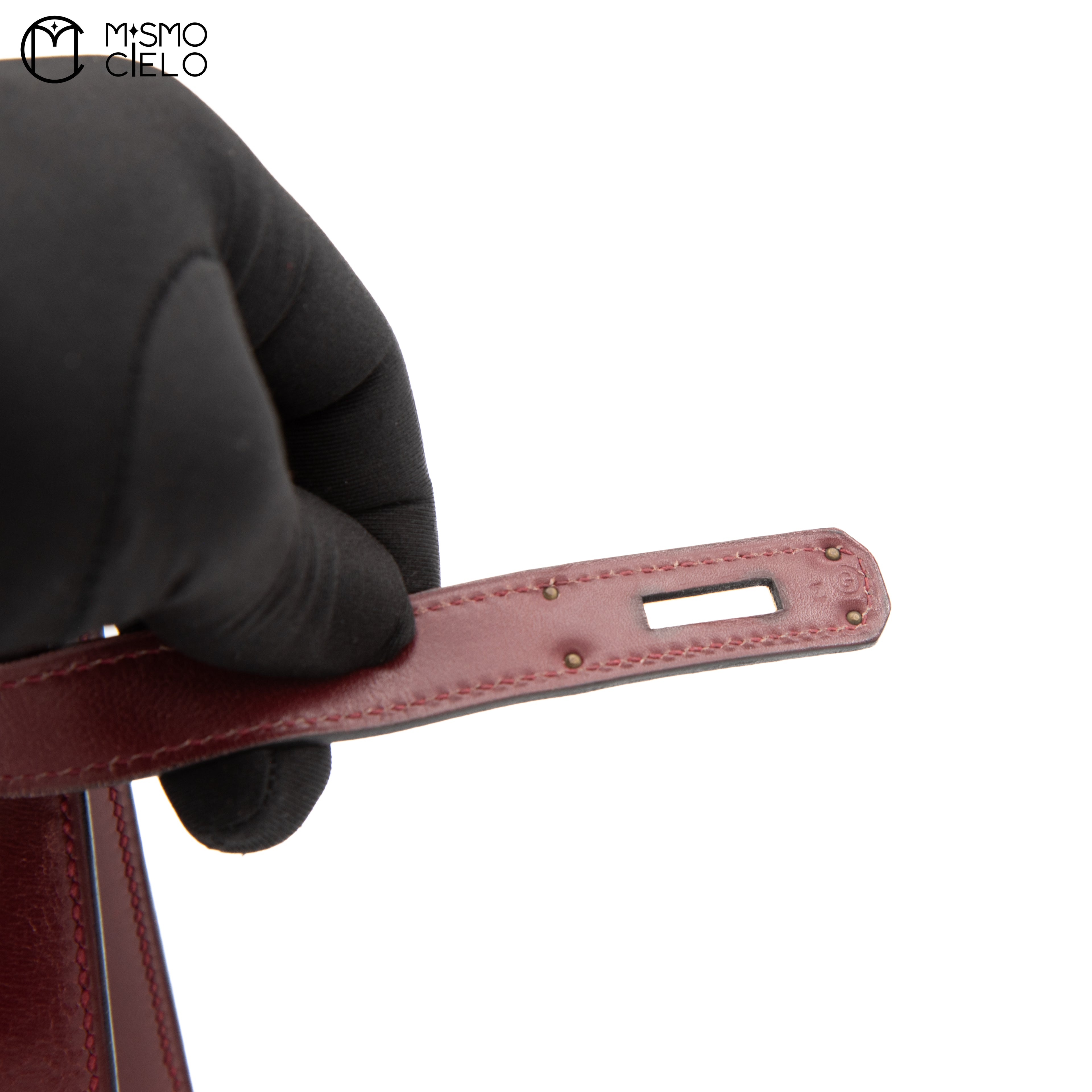 Kelly 28 Box Calf Rouge Ash