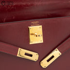 Kelly 28 Box Calf Rouge Ash