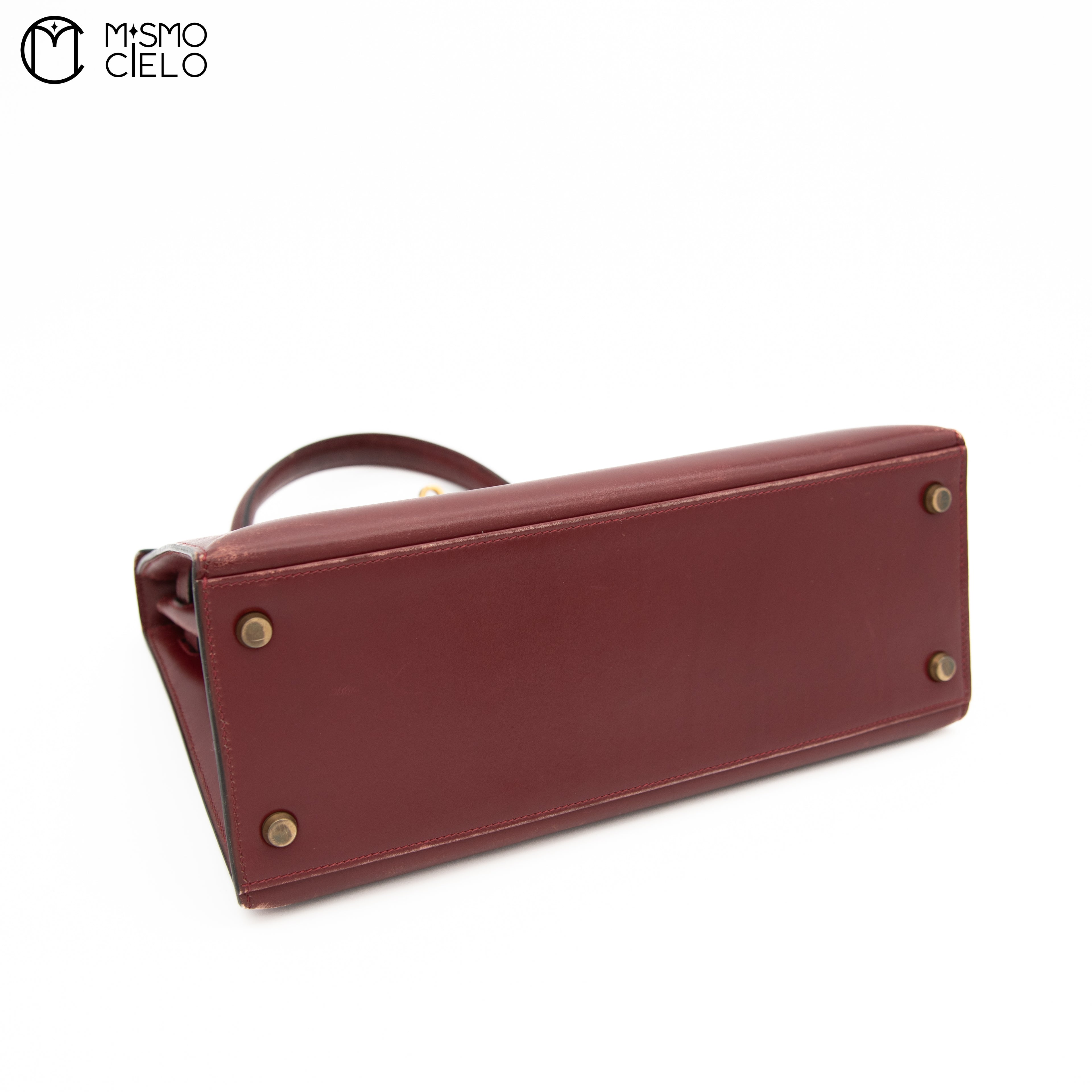 Kelly 28 Box Calf Rouge Ash
