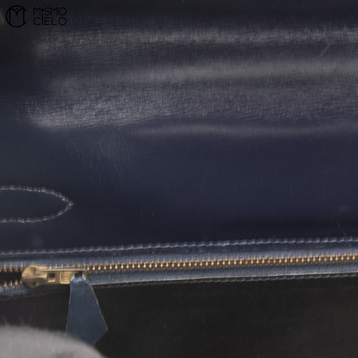 Kelly 32 Box Calf Toile Navy Strap