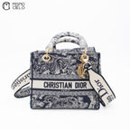 Lady Dior embroidered Shoulder bag