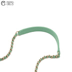 Matelasse 2WAY Handbag Caviar Skin Pink and Green