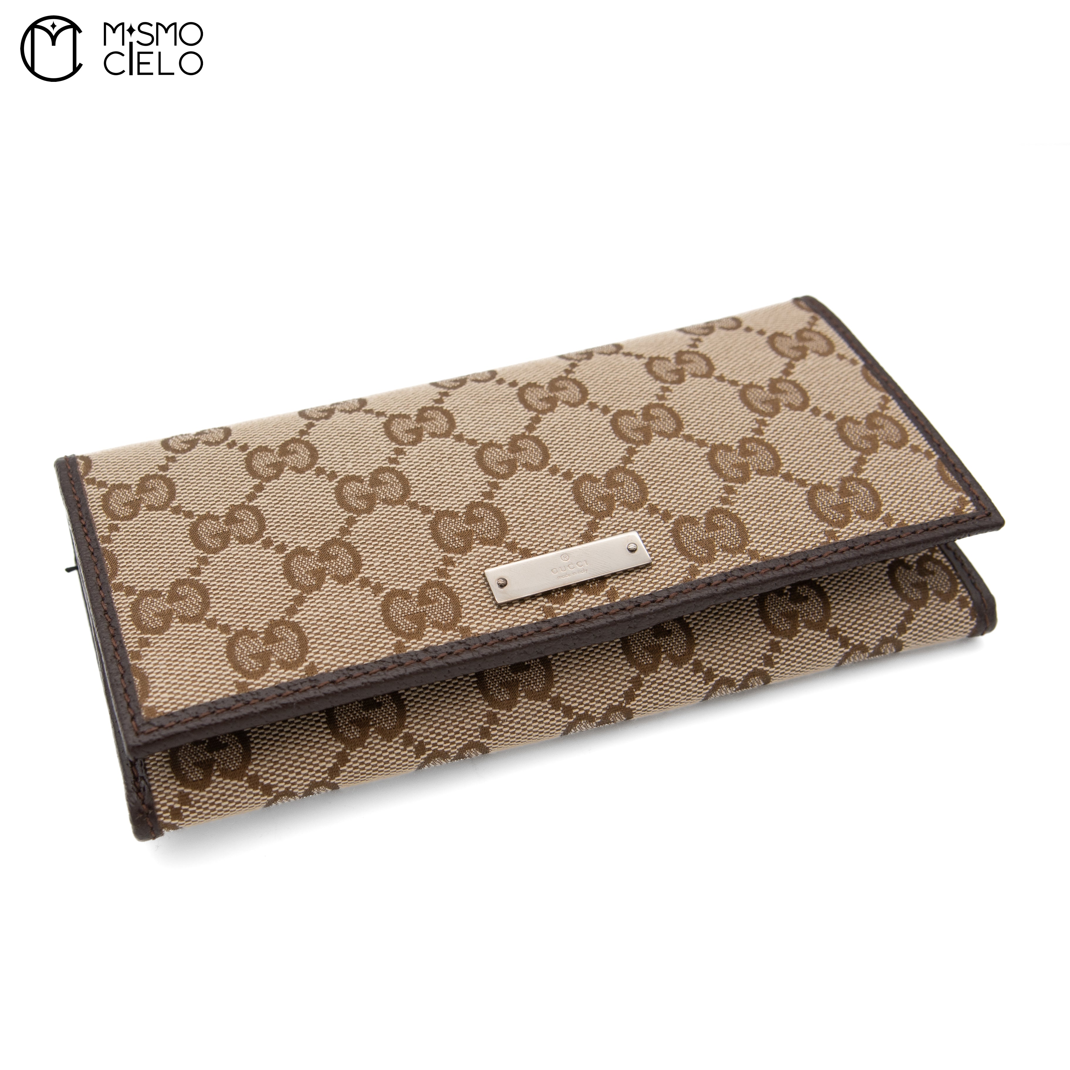 GG Canvas Long Wallet Brown