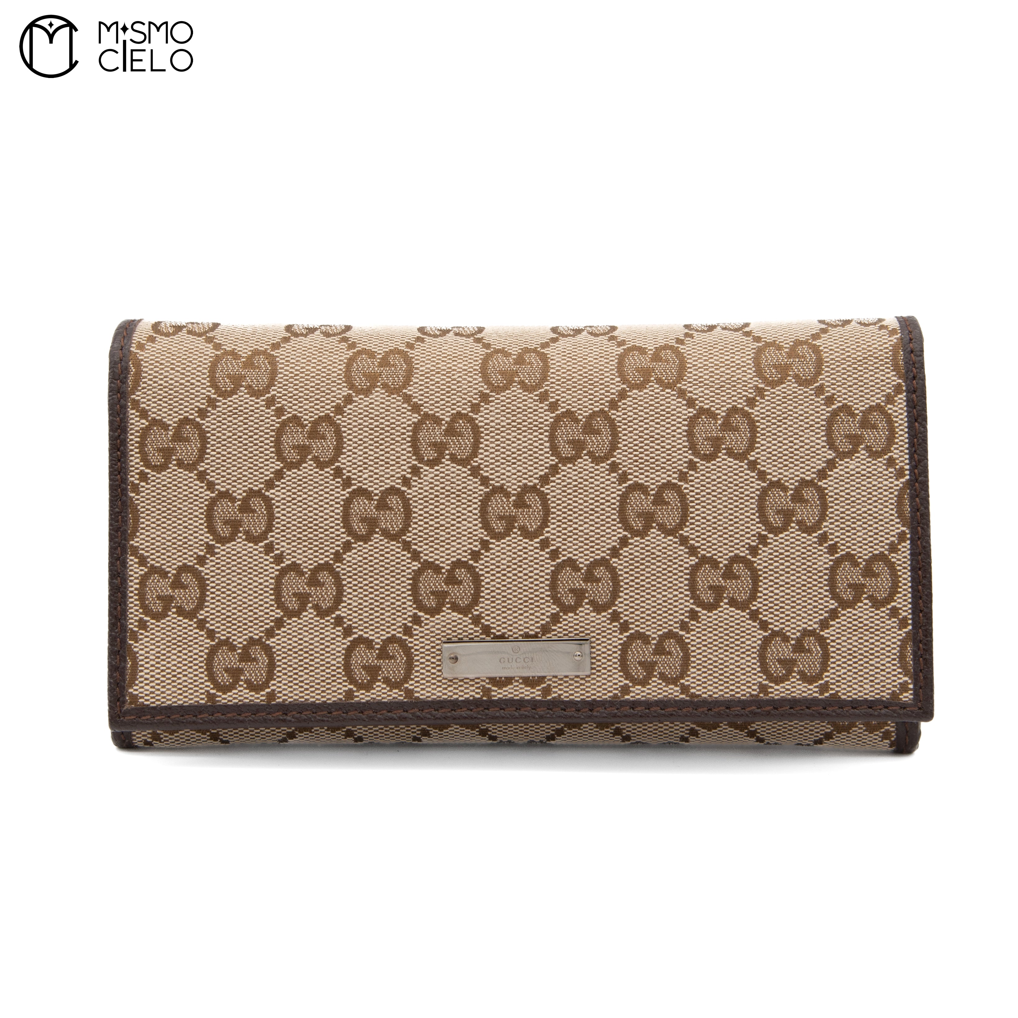 GG Canvas Long Wallet Brown