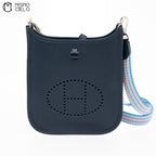 Taurillon Navy Evelyn Mini Tote Bag