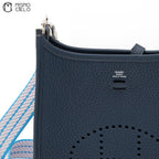 Taurillon Navy Evelyn Mini Tote Bag