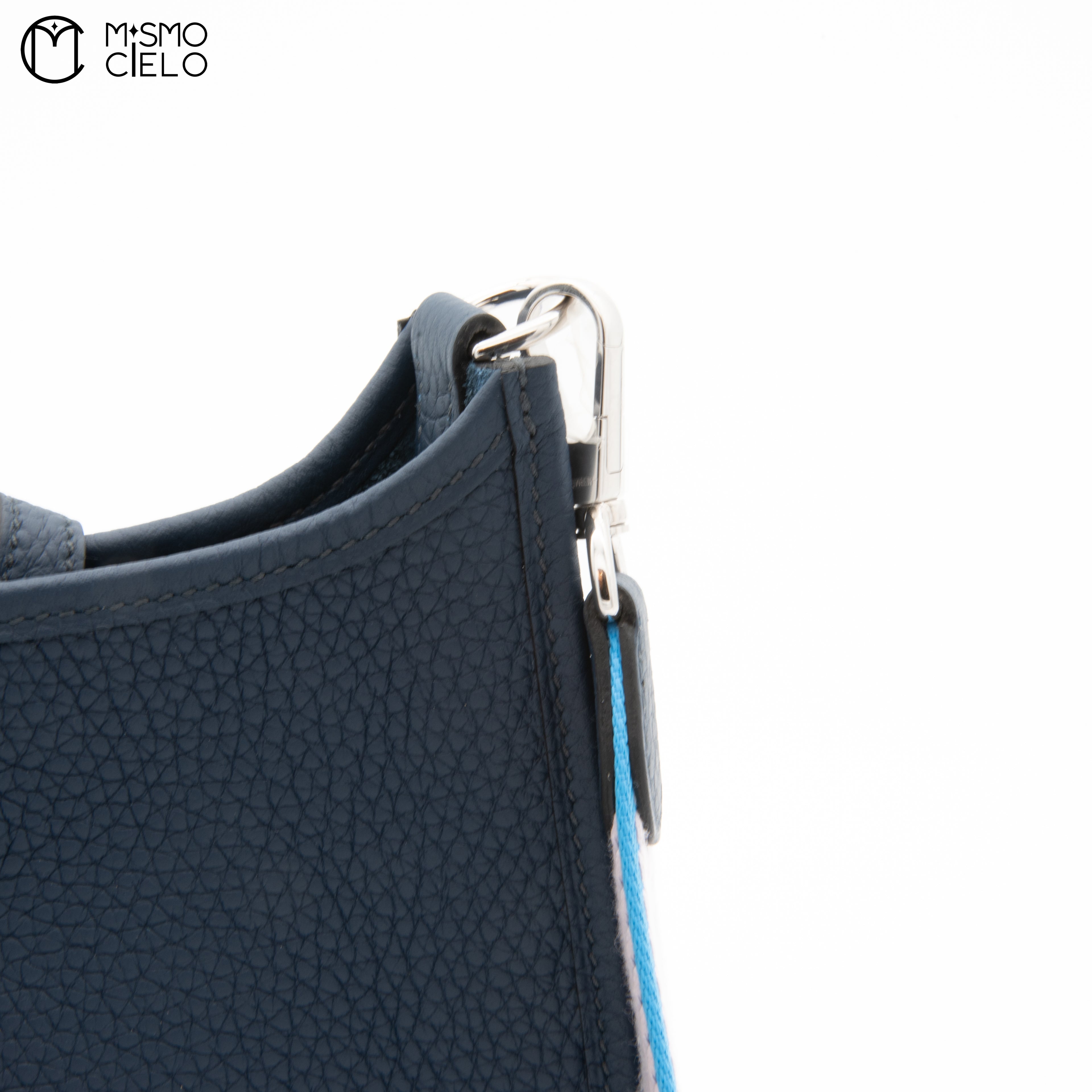 Taurillon Navy Evelyn Mini Tote Bag