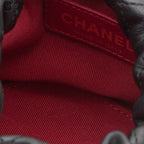 Matelasse Lambskin Drawstring Pearl Chain Pouch