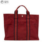 Foule Tote MM Canvas Bordeaux