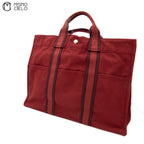 Foule Tote MM Canvas Bordeaux