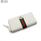White Round Zipper Wallet