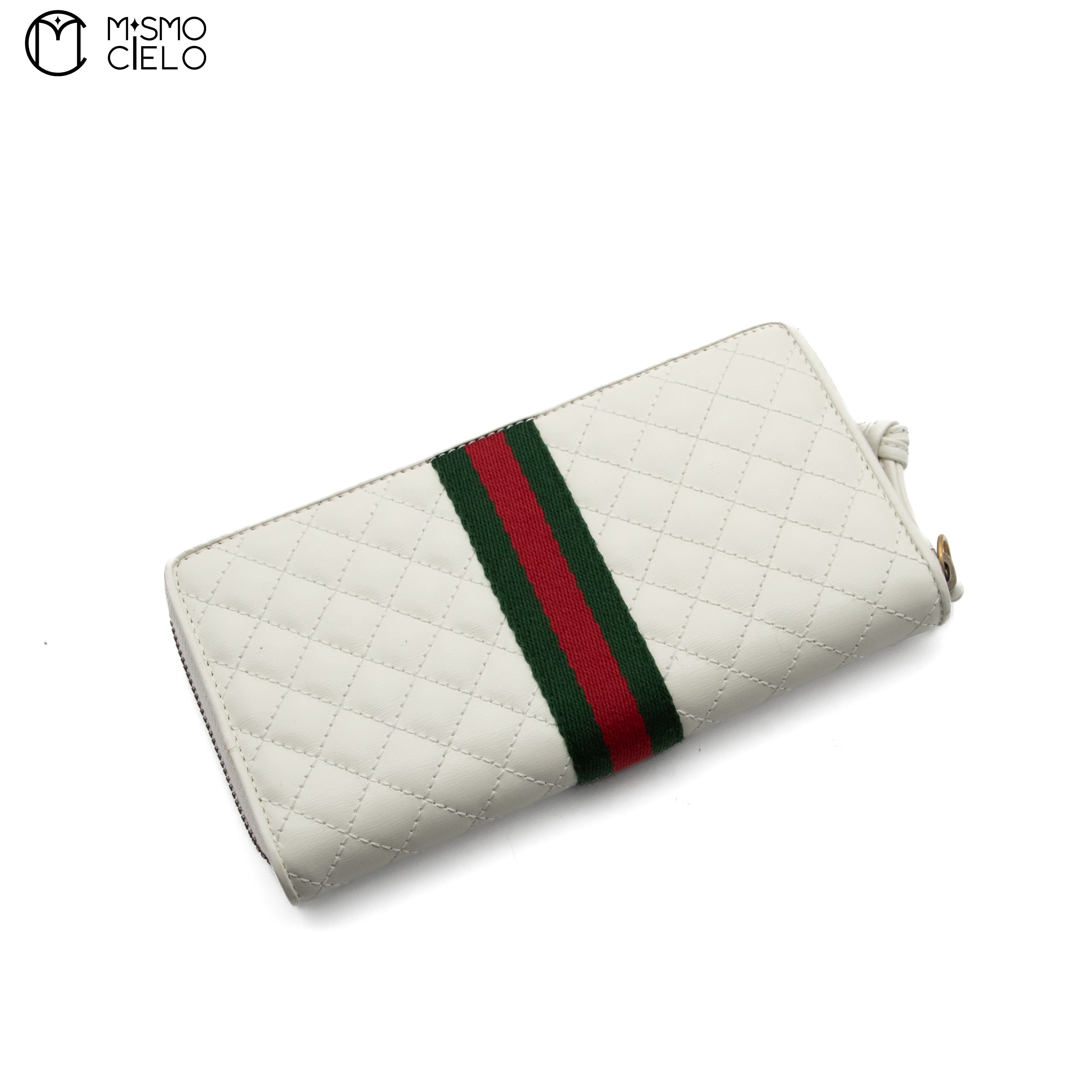 White Round Zipper Wallet