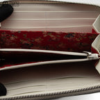 White Round Zipper Wallet