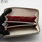 White Round Zipper Wallet