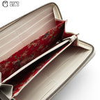 White Round Zipper Wallet