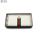 White Round Zipper Wallet