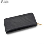 Crocodile Embossed Long Cassandra Wallet