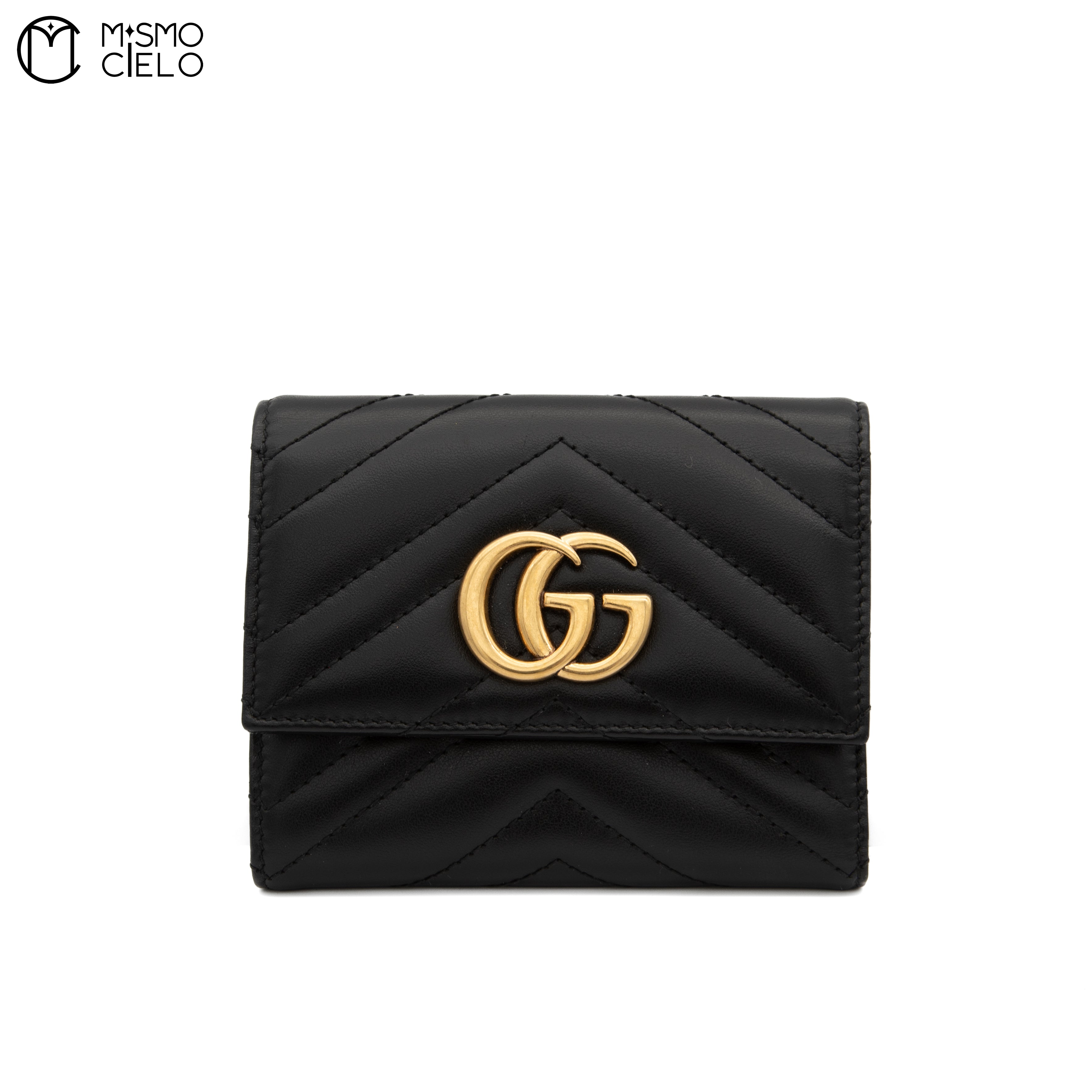 GG Marmont Compact Wallet Black