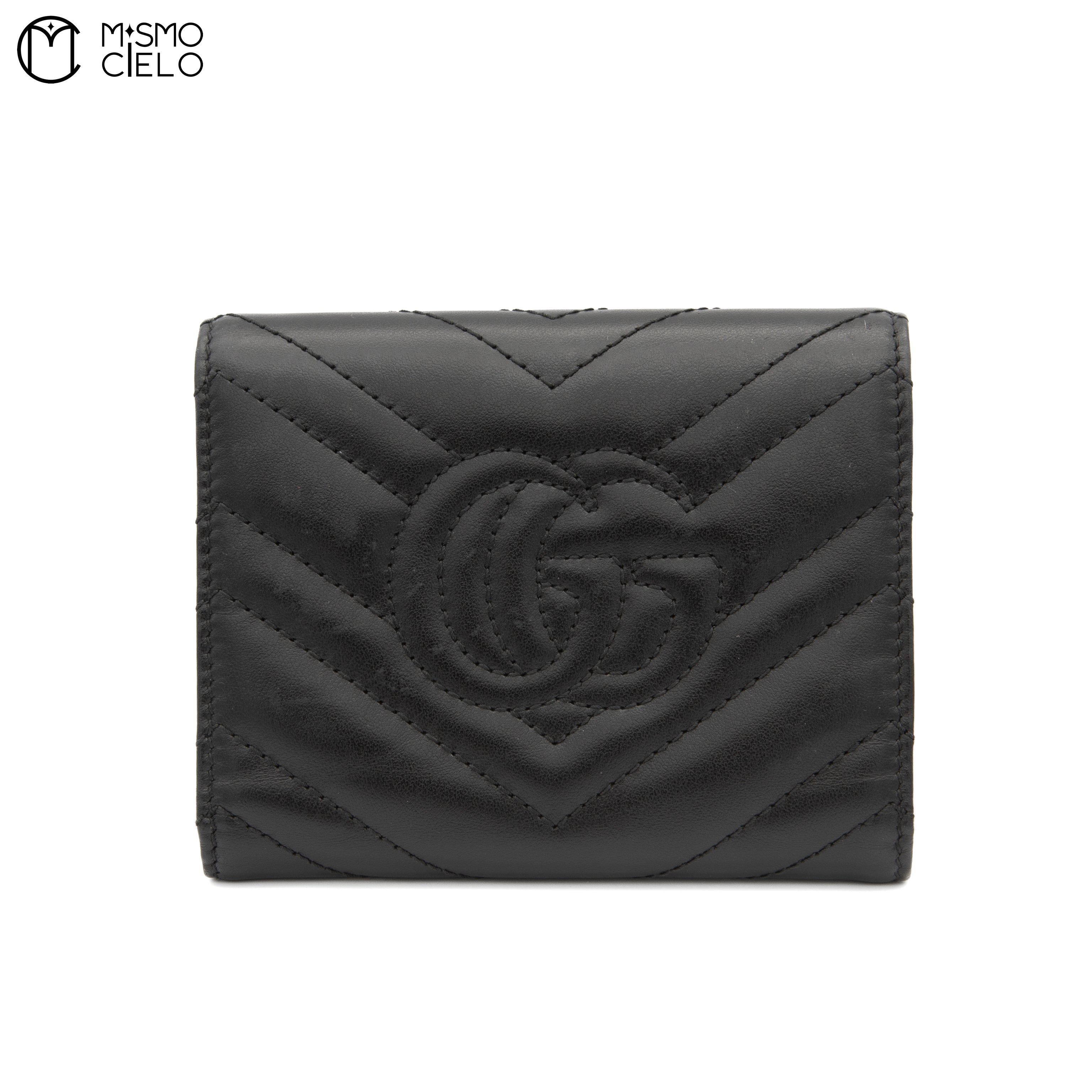 GG Marmont Compact Wallet Black
