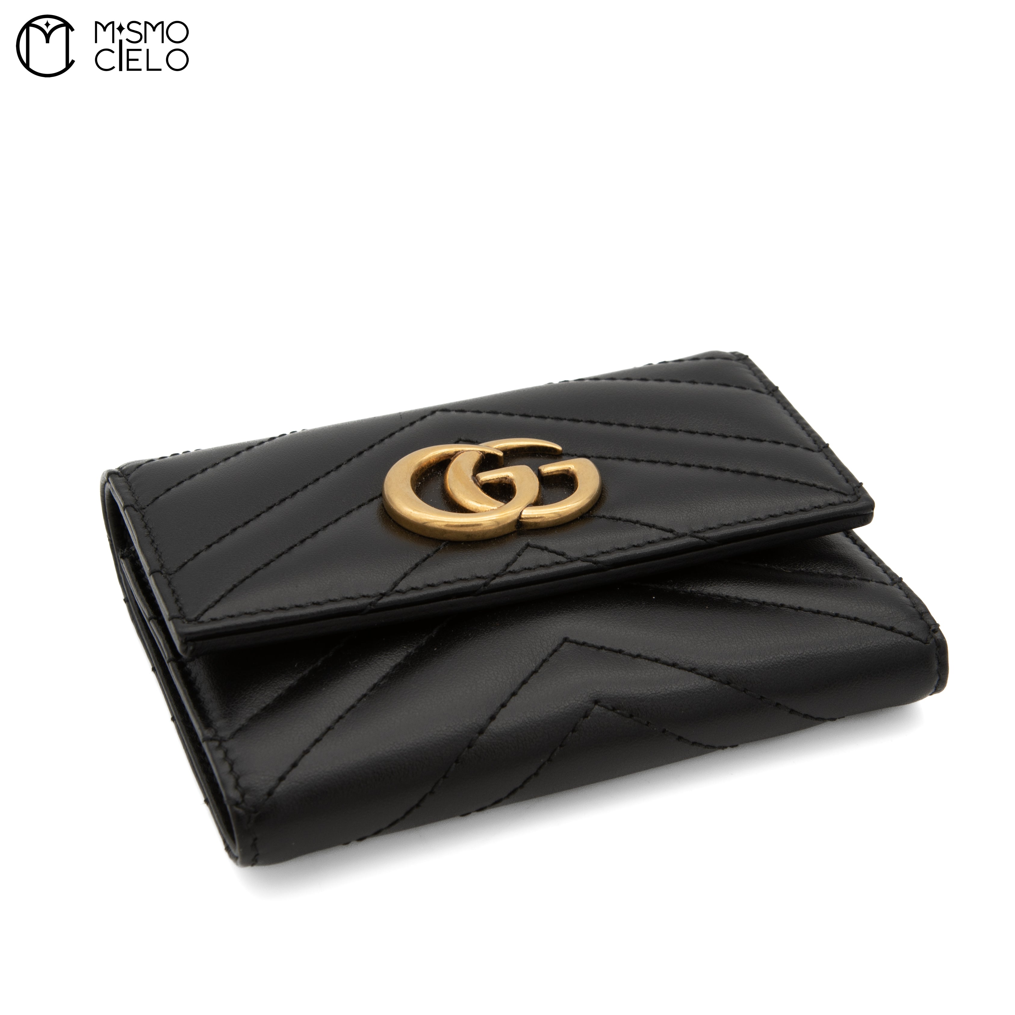 GG Marmont Compact Wallet Black