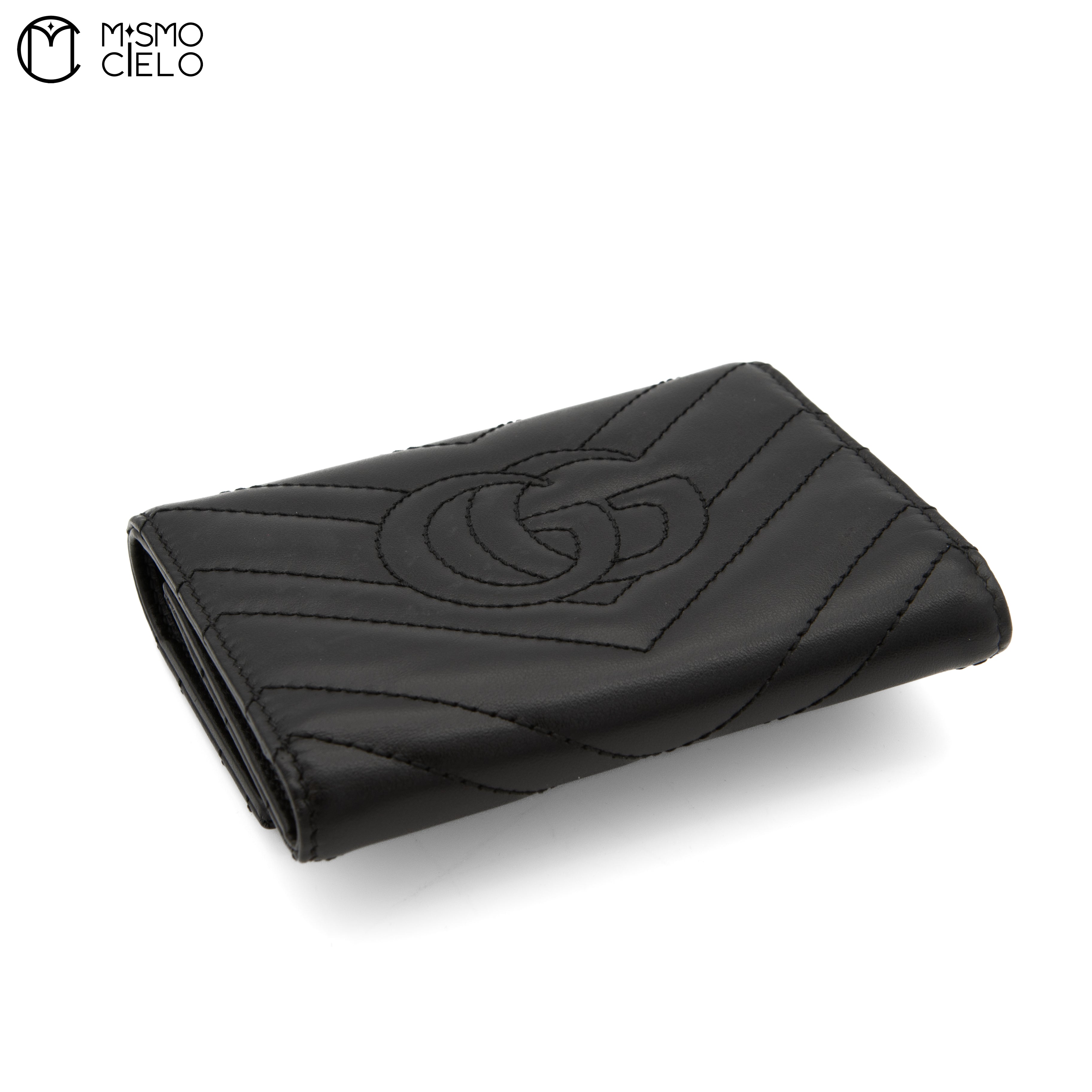 GG Marmont Compact Wallet Black