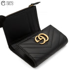 GG Marmont Compact Wallet Black