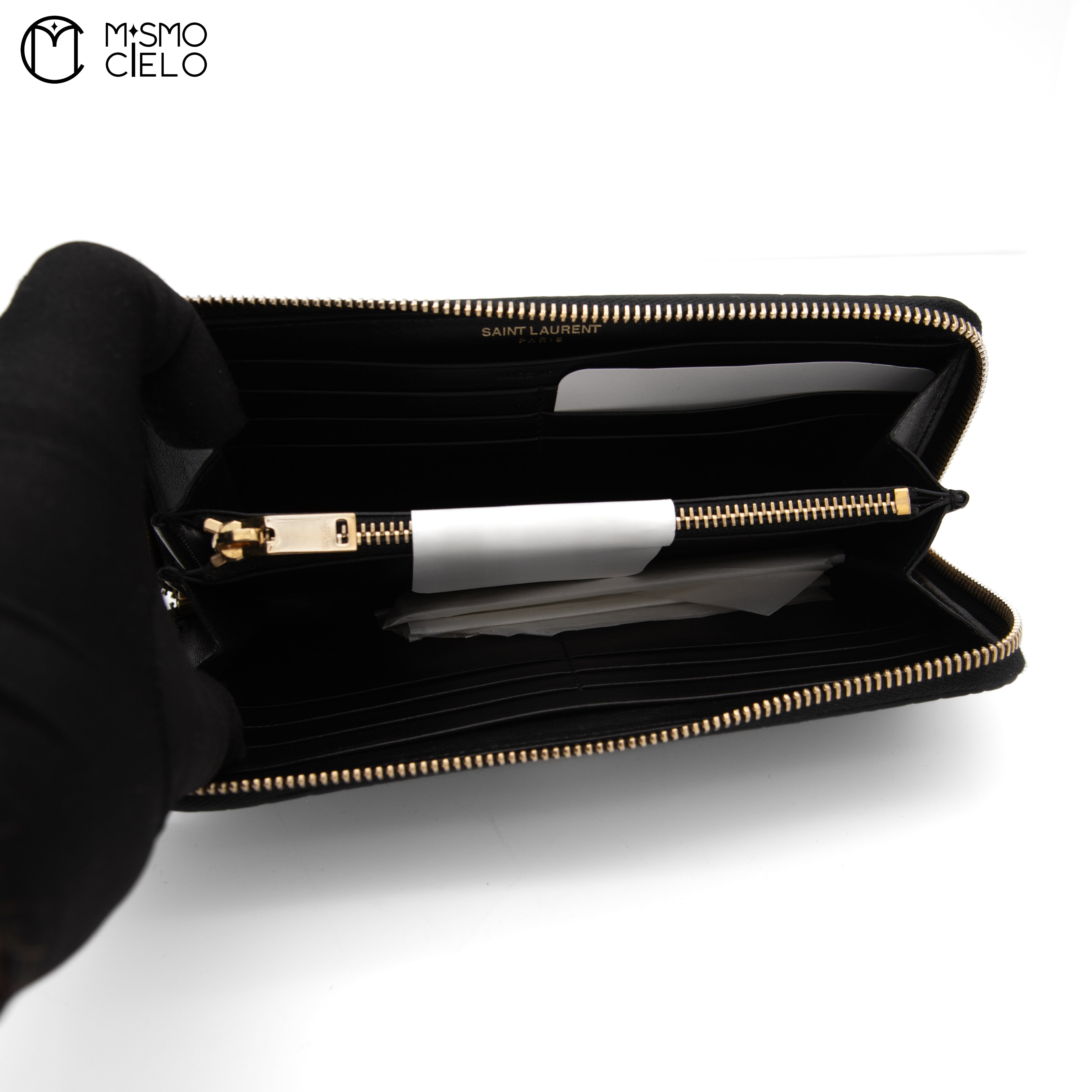 Cassandra Crocodile Embossed Round Long Wallet