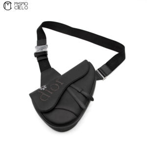 Black Saddle bag with Dior Print