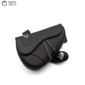 Black Saddle bag with Dior Print