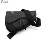Black Saddle bag with Dior Print