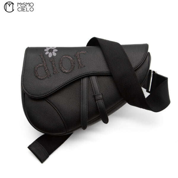 Black Saddle bag with Dior Print