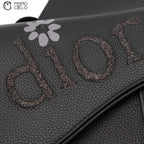 Black Saddle bag with Dior Print