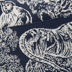 Navy Jacquard Saddle bag