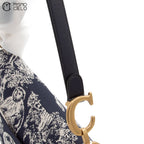 Navy Jacquard Saddle bag