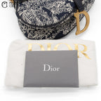 Navy Jacquard Saddle bag