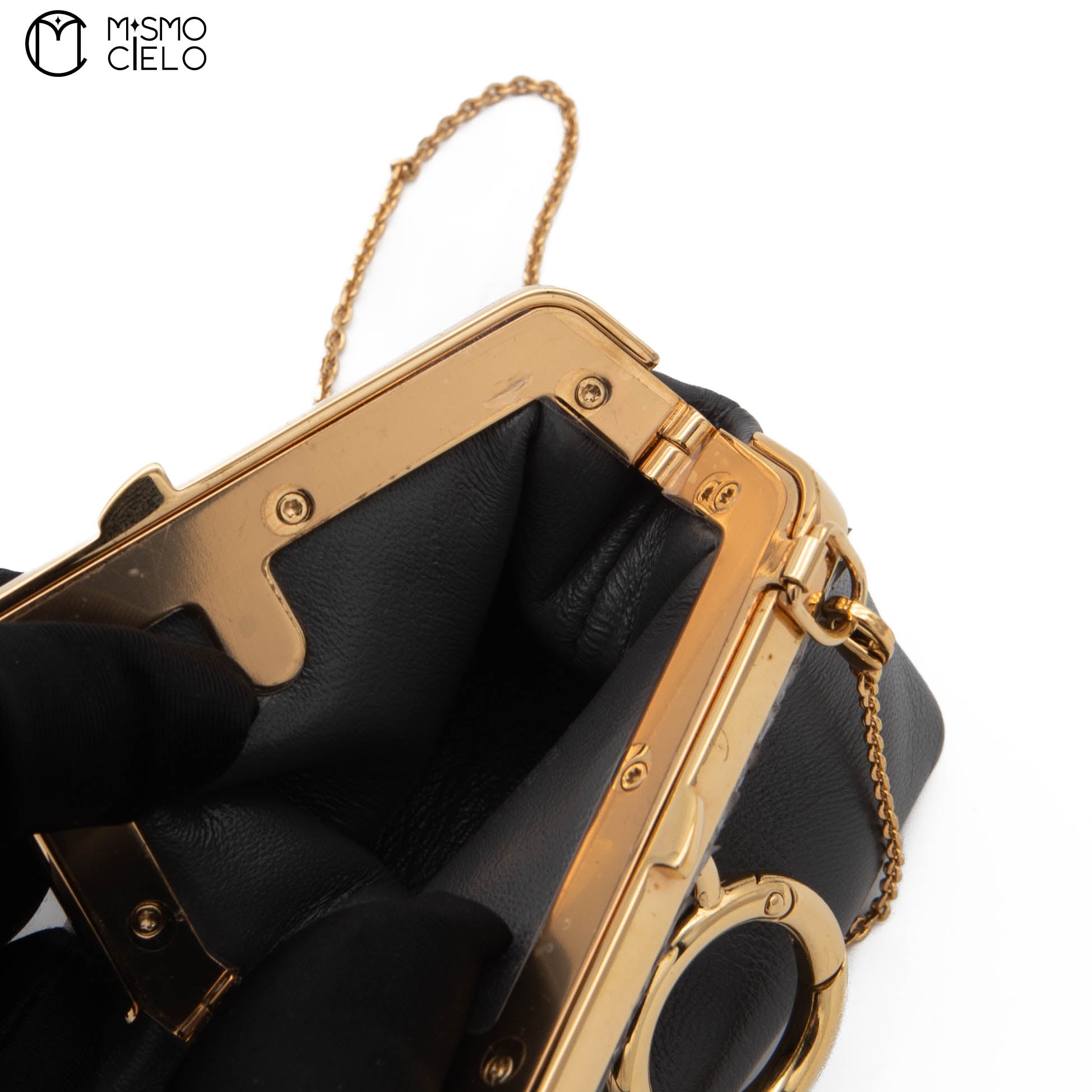 FENDI First Charm Nano Bag Grey Python *