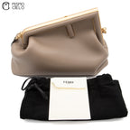 Pochette Fendi First Lamb Leather Brown