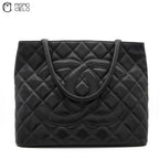 Caviar Skin Black Tote Bag